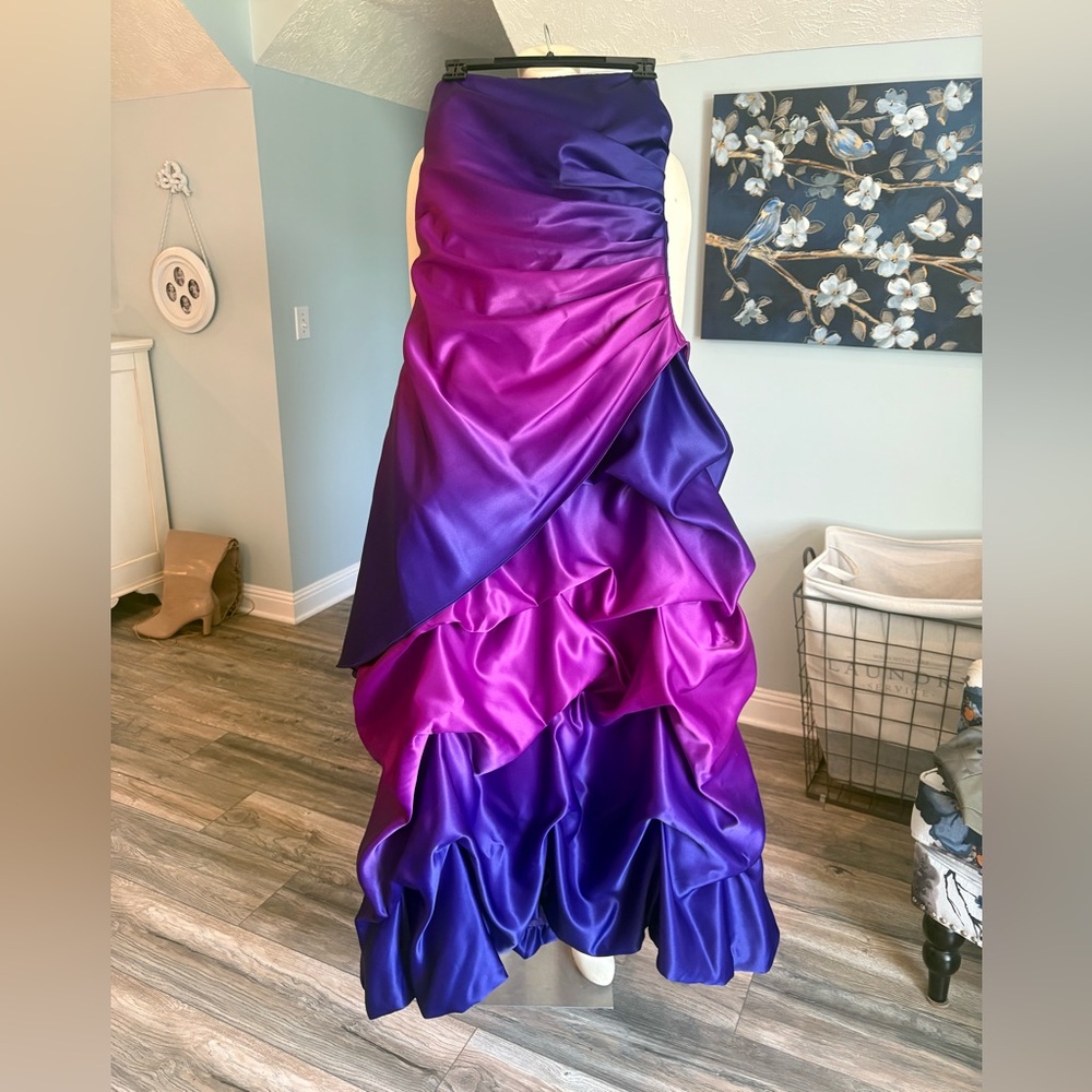 Onyx Nite Purple and Pink Asymmetrical Dress sz 15/16